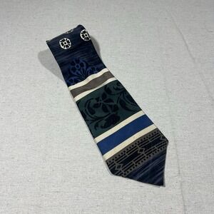 Vintage Givenchy Monsieur 100% Silk‎ Made in USA Floral Tie 4" x 57 1/2" Floral